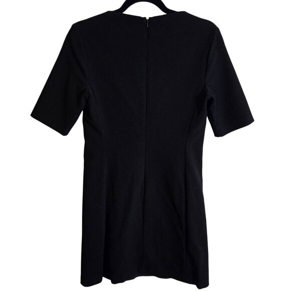 Theory Sheath Dress In Good Wool Black Designer Size M - Picture 3 of 7